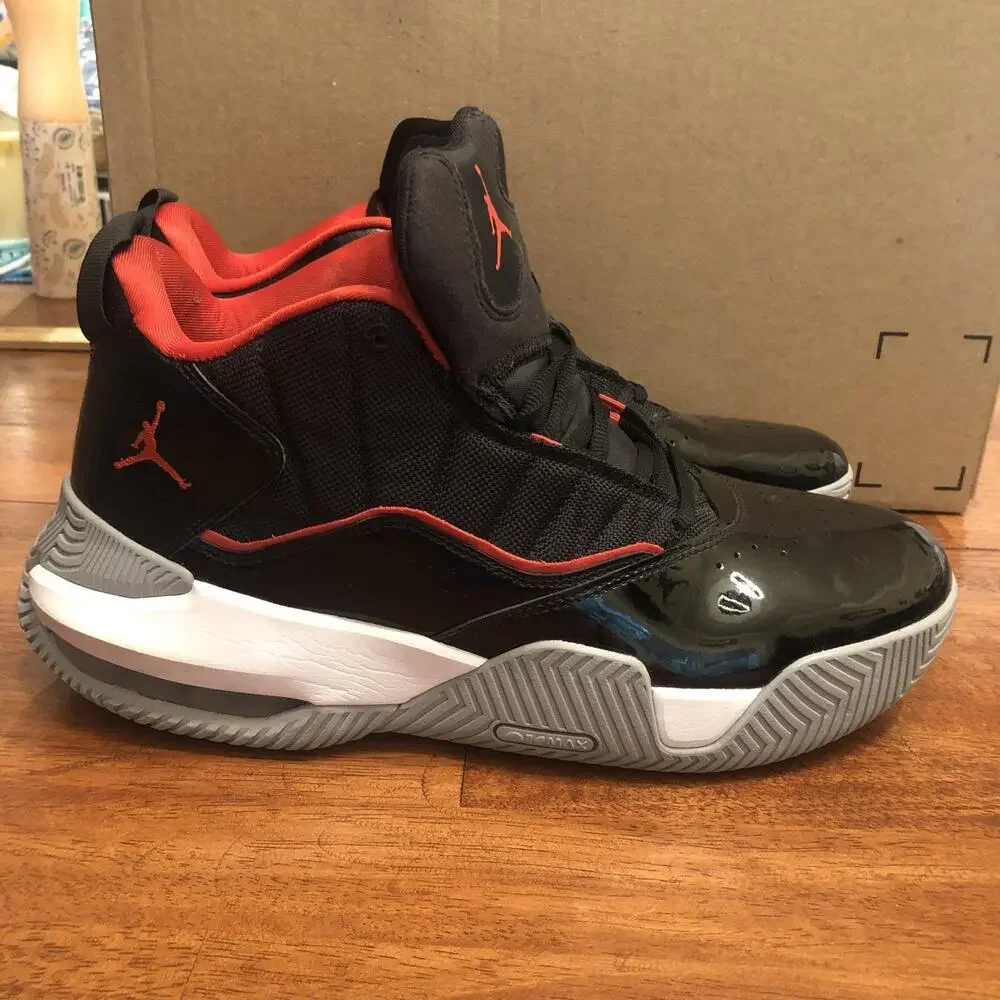 Nike Air Jordan Stay Loyal Men's Sneakers Black/Chile Red/White, Size 11 DB2884